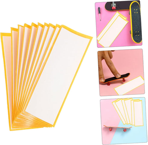 10pcs Finger Skateboard Tapes Nonslip Foams Grip Tapes White Tape for Fingerboards