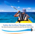 Kayak Paddles Adjustable 88in 4 Piece Oars for Adults with Paddle Leash, Canoe Water Sports