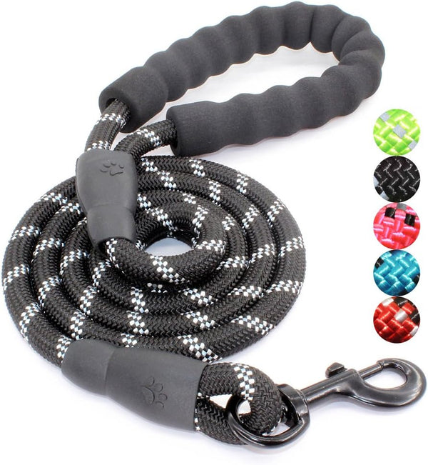 BAAPET 2/4/5/6 FT Dog Leash with Comfortable Padded Handle, Reflective Threads for Small Medium Large Dogs