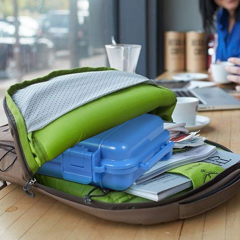 Waterproof Shockproof Dry Storage Box, Hard Plastic Protective Grip Carry Case + Foam + Handle for Fishing Camping