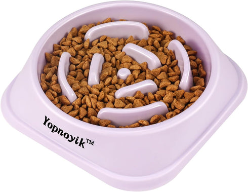 Slow Feeder Dog Bowls, Anti-Slip Maze Puzzle Feeding Bowls, Interactive Dog Food Bowls for Small and Medium Dogs and