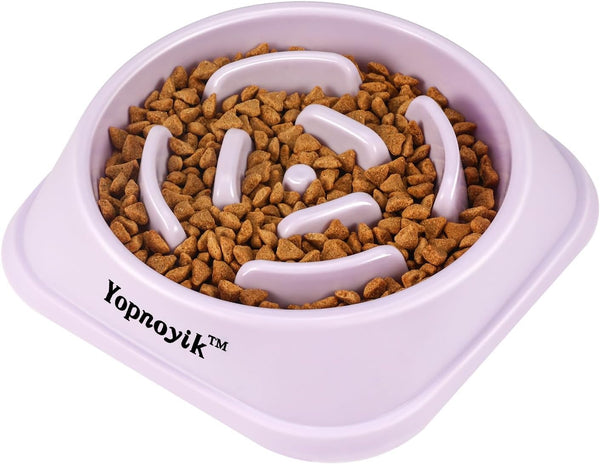 Slow Feeder Dog Bowls, Anti-Slip Maze Puzzle Feeding Bowls, Interactive Dog Food Bowls for Small and Medium Dogs and