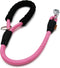 Braided Rope Dog Leash, Traction Walking Training Lead for Medium/Large Dogs (1/2", 2FT, Pink)
