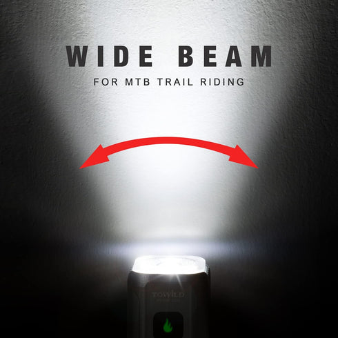 TOWILD BR1000 Bike Lights, 1000 Lumen Lightweight Front Light for Night Riding, Rechargeable Battery, Compatible with