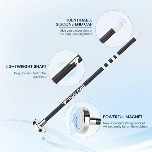 ToVii Golf Alignment Rods, Upgraded Magnetic Golf Club Alignment Stick, Training Aid for Golf Shot Visualization