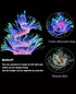 4 Pieces Aquarium Fish Tank Decorations with Glowing Effect, Silicone Glow Artificial Coral Reef Plants