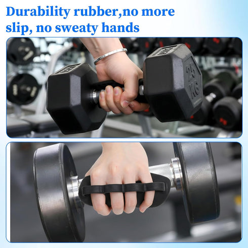Elegaperma 4pcs Weight Grip, Workout Grips, Rubber Gym Grip, Anti-Slip Weightlifting Grips for Women & Men Gym Training