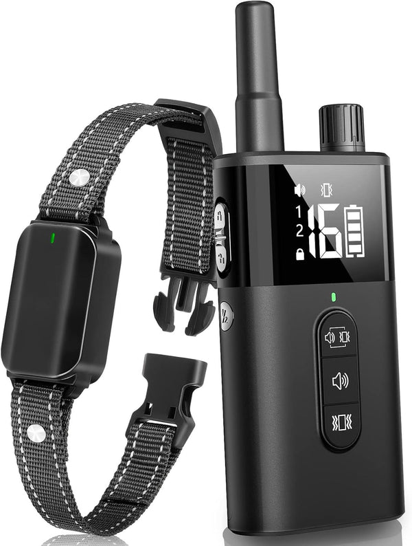 No Shock Dog Training Collar with Remote, 2000ft Range, Waterproof & Rechargeable Vibration Collar for 15-120 lbs