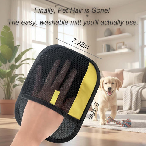 NOTYETING 1-Pack, Pet Hair Removal Glove for Dogs and Cats - Upgraded Electrostatic & Reusable Magic Brush Tool