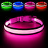 LED Dog Collar, USB Rechargeable Light Up Safety Collar, Adjustable Comfortable Soft Mesh for Small Medium Large Dogs