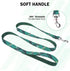 Small Dog Collar and Leash Set, Adjustable Pet Collar for XS S M Breeds, 5FT Nylon Dog Leash, Green M