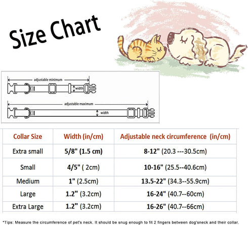 Babole Nylon Dog Collars Red for Small Puppy Dog, Adjustable Soft Comfortable Pet Collars with Safety Metal Buckle for