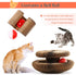 Magic Organ Cat Scratching Board with Toy Bell Ball, Foldable Cat Claw Grinding Pad for Kitty (Black)