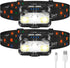 LHKNL Rechargeable Headlamp, 2-Pack Super Bright Motion Sensor Flashlight with 8 Modes for Camping and Fishing