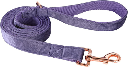 ARING PET Dog Leash - Handmade Strong Purple Velvet Leash Matching Dog Collars for Small, Medium & Large Dogs