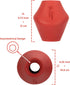 Stuffable Enrichment Dog Toy Durable Natural Rubber Treat Dispenser for Large Dogs, Irregular Shape, Red, Bully Stick