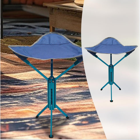 Aymzbd Camping Stool Portable Folding Stool Footrest Compact Foldable Small Chair Slacker Chair for Travel Concerts