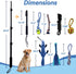 Flirt Pole for Dogs, Interactive Toys Tug-of-war for Dogs, Four-Section Retractable Adjustable Length, Chase Toys