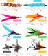 2 Pcs Cat Toys Interactive Refill Replacement Feather Pack, Furry Tail Butterfly Dragonfly Fish