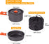 REDCAMP 11/12/17/22 PCS Camping Cookware Mess Kit, 800ml (28oz) Backpacking Pot+Pan Set