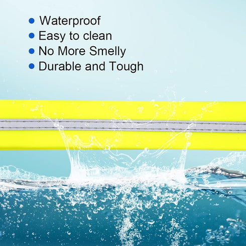 NIMBLE Dog Collar, Waterproof Anti-Odor Durable Adjustable PVC & Polyester with Reflective Cloth Stripe (Medium,