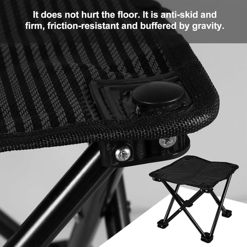 Alasum Folding Fishing Chair Portable Outdoor Barbecue Folding Chair with Mini Stool and Carry Bag for Beach Hiking