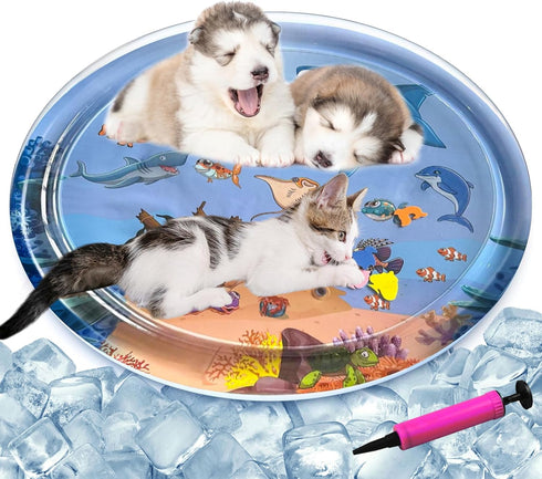 Sensor Water Playmat, Thickened Water Sensor Play Mat for Cats Dog, Thickened