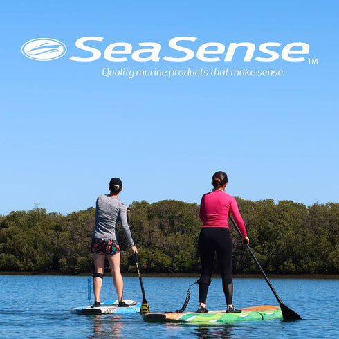 SeaSense Ex-O Blade 2 Adjustable Stand-Up Kayak Paddle, Black, 63” - 82” with Comfort Grip Knob