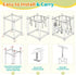 8 Wooden Puppy Play Gym for Small Dogs, Puppy Jungle Gym with Hanging Toys, Wood Frame Indoor Puppy Gym with Dog