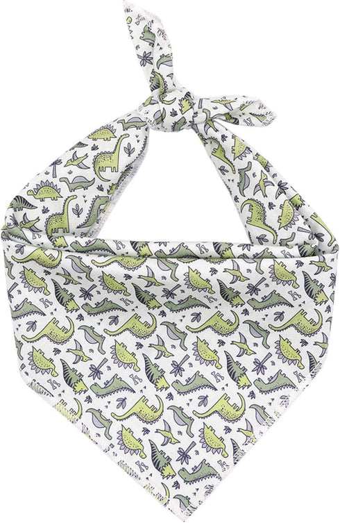 ARING PET Dinosaur Dog Bandanas - Summer Kerchief Triangle Bibs Scarf for Puppy Small Medium Large Dogs, Size S