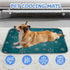 Generic 28" X22" Cooling Blanket for Dogs Cats Ice Silk Washable Crate Mat Holiday Teal Snowflakes Outdoor Cooling Dog