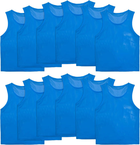 VOGRYE Scrimmage Vests 12/24 Pack Pinnies for Basketball Football Lightweight Team Practice