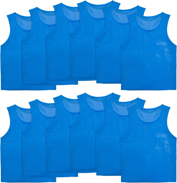 VOGRYE Scrimmage Vests 12/24 Pack Pinnies for Basketball Football Lightweight Team Practice