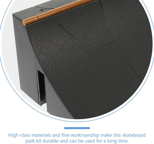 5.51x5.51x2.75 Inches Alasum Skate amp, Plastic Fingerboard Skate Park Accessories, Quarter Pipe Ramp for Hand