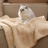 Luciphia Premium Fleece Dog Puppy Blanket, Soft Pet Sherpa Calming Cat Throw for Small Medium Dog Cat (Beige, 57x40
