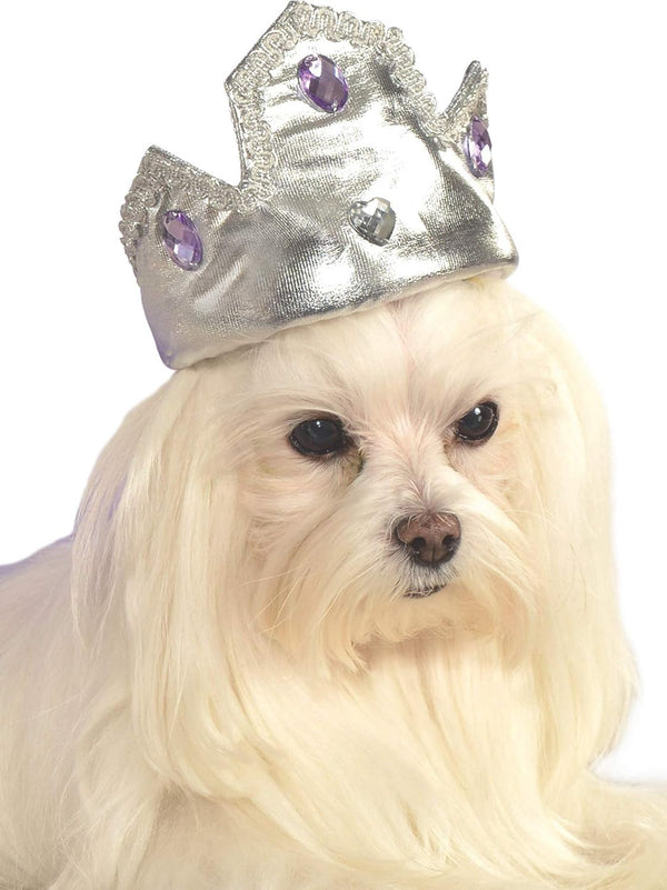 Rubies Silver Tiara with Purple Stones, Pet Costume Accessory, Medium/Large