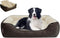 Miguel Dog Bed 35 Inch Brown, Washable with Removable Cushion for Medium Small Dogs, Anti-Slip, Large Cat Bed