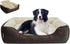 Miguel Dog Bed 35 Inch Brown, Washable with Removable Cushion for Medium Small Dogs, Anti-Slip, Large Cat Bed