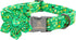 Lionheart St. Patrick's Day Dog Collar, Flower Collar for X-Large Dogs, Green Lucky Clover Shamrock Design