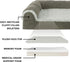 Furhaven Memory Foam Dog Bed for Medium/Small Dogs, Washable Cover & Removable Bolsters, Up to 35 lbs - Dark Sage,