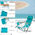 Volowoo Backpack Chair,4 Backpack Beach Chairs for Adults,Folding Beach Chair, Folding Heavy Duty Camping Position