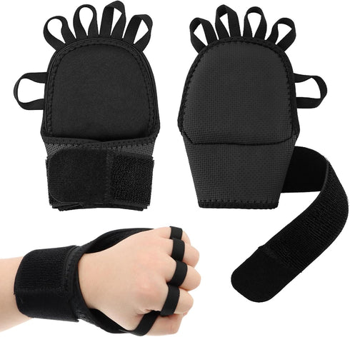 Trivolein Workout Gloves for Men & Women, Wrist Wraps for Weightlifting Fingerless Gym Gloves with Wrist Support