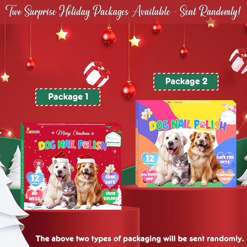 12-Color MSDADA Quick-Dry Dog Nail Polish Kit Safe Polish Pens for Puppy Nail Art & Paw Care Easy-Apply, Odorless