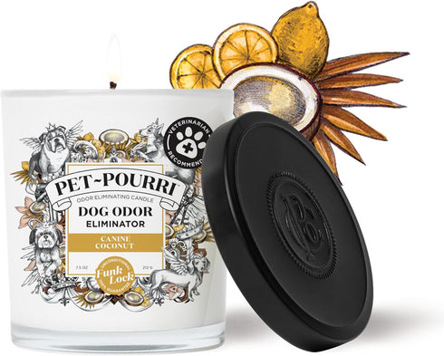Pet-Pourri Pet Odor Freshener Candle, Canine Coconut, 7.5 Oz - Coconut (Veterinarian Recommended) by Poo-Pourri