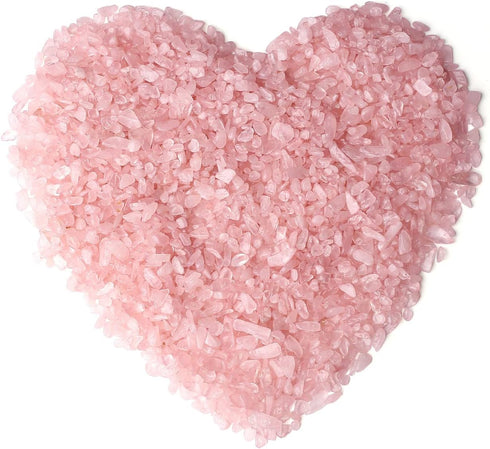 1lb Decorative Tumbled Gravel Pink Rose Quartz Crystals for Fish Tank, Polished Natural Gem Rocks