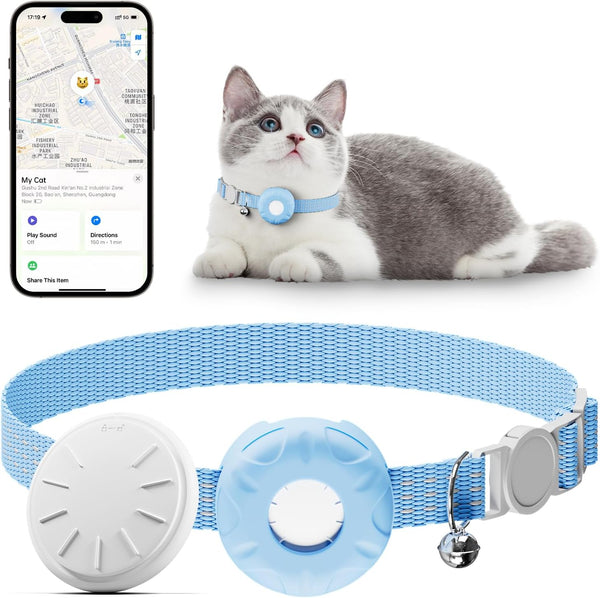 HONGTOP H Cat GPS Tracker, Waterproof Pet GPS Tracker for Cats, Cat Tracker Collar