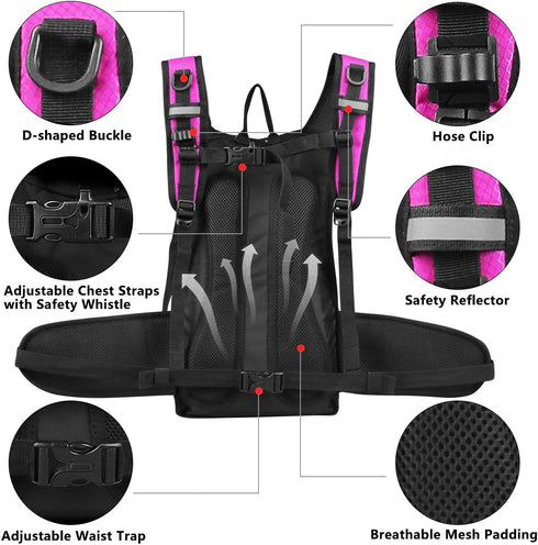 Insulated Hydration Pack Backpack with 3L BPA Free Leak-Proof Water Bladder for Hiking and Running