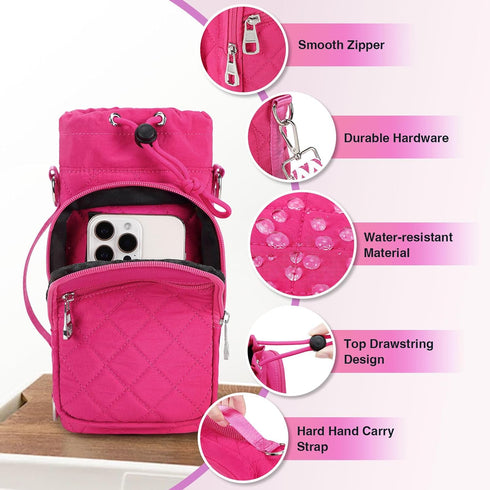 AGLOD Adjustable Water Bottle Carrier Bag with Strap for Outdoor Activities
