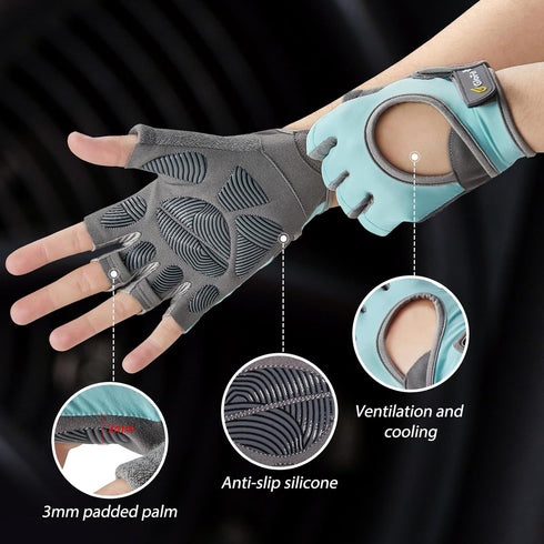 Workout Gloves for Women Men, Lightweight Weight Lifting Glove Breathable Fingerless Gym Gloves, Exercise, Fitness