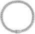 Dog Chain Silver Cuban Collars, Walking Metal Choke Collar with Secure Buckle, 24inch for Small Medium Large Dogs